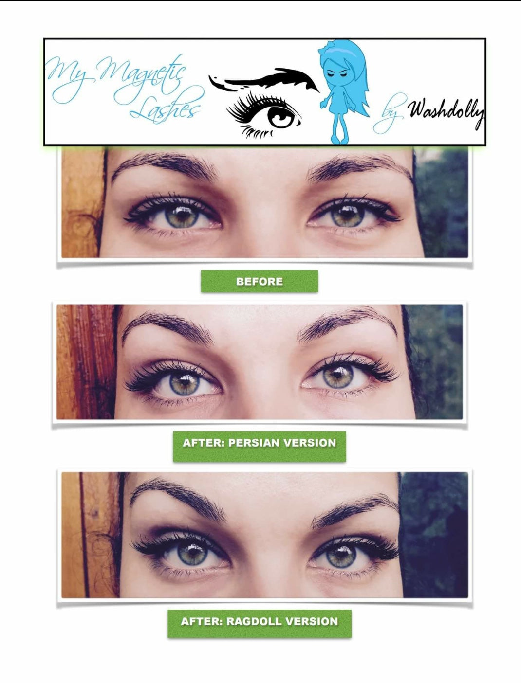 NATURAL LOOKING MAGNETIC LASHES BY WASHDOLLY